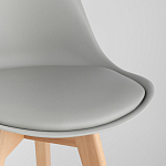 Стул с основой из пластика и мягким сиденьем Arvika Grey варинант исполнения - 7 | Loft Concept в Омске