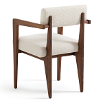 Кресло обеденное Alcove White Boucle из массива ореха варинант исполнения - 4 | Loft Concept в Омске