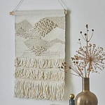 Панно из шерсти и хлопка с узором Beige Calista Serene варинант исполнения - 5 | Loft Concept в Омске