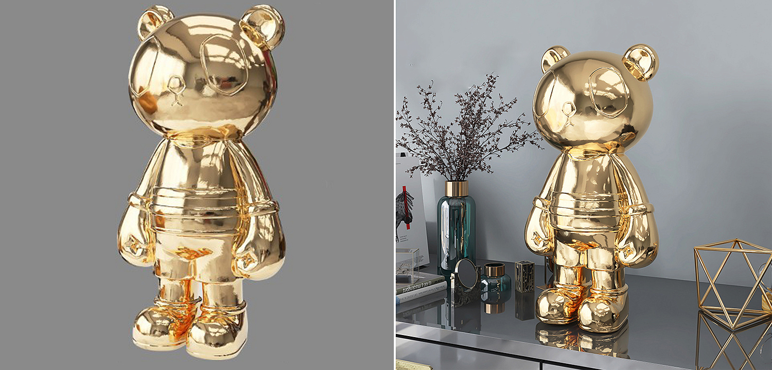 Аксессуар для интерьера Золотая Панда Kanye Bear Takashi Murakami Аксессуар для интерьера Золотая Панда Kanye Bear Takashi Murakami - Loft-Concept в Омске