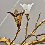 Люстра в виде золотой ветки с цветами Glass Flower Pendant Light варинант исполнения - 1 | Loft Concept в Омске