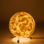 Настольная лампа из перламутра на металлическом каркасе Indonesian Egg варинант исполнения - 4 | Loft Concept в Омске