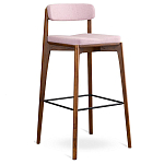 Барный стул из массива ясеня с обивкой из рогожки Elegant Ash варинант исполнения - 2 | Loft Concept в Омске