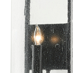 Бра с плафоном из прозрачного стекла на черном каркасе Glass Ball with Seeds варинант исполнения - 1 | Loft Concept в Омске