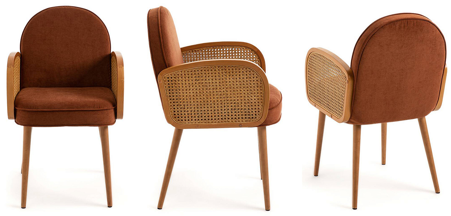 Стул Morten Wicker Terracotta Chair Стул Morten Wicker Terracotta Chair - Loft-Concept в Омске