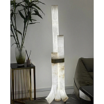 Торшер геометрический с тремя мраморными плафонами Marble Tripod варинант исполнения - 7 | Loft Concept в Омске