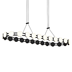 Люстра овальная с круглыми светодиодными источниками света Maxine Light варинант исполнения - 8 | Loft Concept в Омске