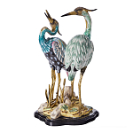 Статуэтка в виде двух птиц из фарфора с бронзовыми элементами Bird of the Garden of Eden варинант исполнения - 3 | Loft Concept в Омске