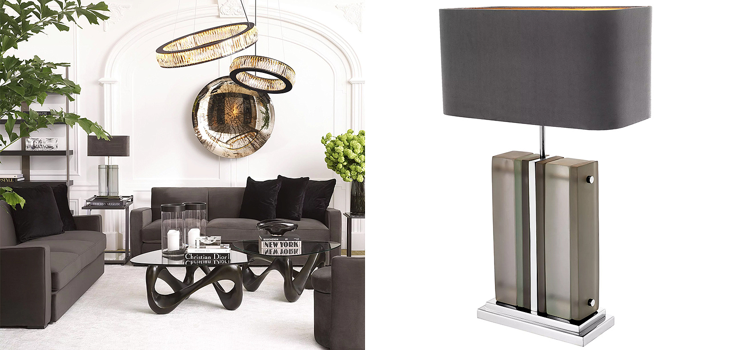 Настольная лампа Eichholtz Table Lamp Solana Nickel Настольная лампа Eichholtz Table Lamp Solana Nickel - Loft-Concept в Омске
