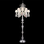 Торшер с 12-ю белыми текстильными абажурами и хрустальными подвесками Lustre Reverie варинант исполнения - 2 | Loft Concept в Омске