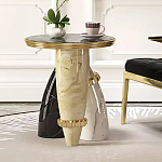 Дизайнерский журнальный стол круглый на 3-х фигурных ножках Cuzadit варинант исполнения - 2 | Loft Concept в Омске