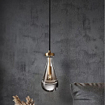 Подвесной светильник в форме капли с прозрачным стеклянным плафоном Dribble варинант исполнения - 1 | Loft Concept в Омске