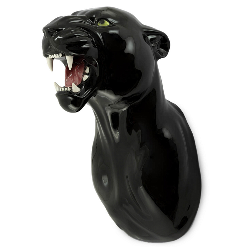 Аксессуар на стену Пантера Abhika LEOPARD HEAD HANGING Черный в Омске | Loft Concept 