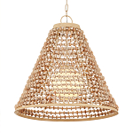 Подвесной светильник в форме колокола из деревянных бусин Wooden Beads варинант исполнения - 3 | Loft Concept в Омске