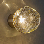 Бра с круглым плафоном из прозрачного стекла с пузырьками воздуха Effervia  варинант исполнения - 11 | Loft Concept в Омске