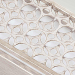 Бра прямоугольное в серебрянном цвете с ажурной решеткой Feiss варинант исполнения - 4 | Loft Concept в Омске