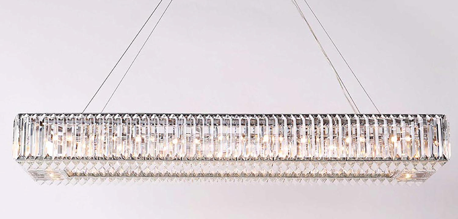Люстра Darleen Crystal Nickel Rectangular Chandelier Люстра Darleen Crystal Nickel Rectangular Chandelier - Loft-Concept в Омске