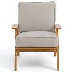 Кресло с каркасом из массива дуба Deniaud Oak Beige Armchair варинант исполнения - 2 | Loft Concept в Омске
