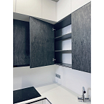 Угловой кухонный гарнитур Жемчужный белый Серый Clarke Kitchen Set White Grey варинант исполнения - 11 | Loft Concept в Омске