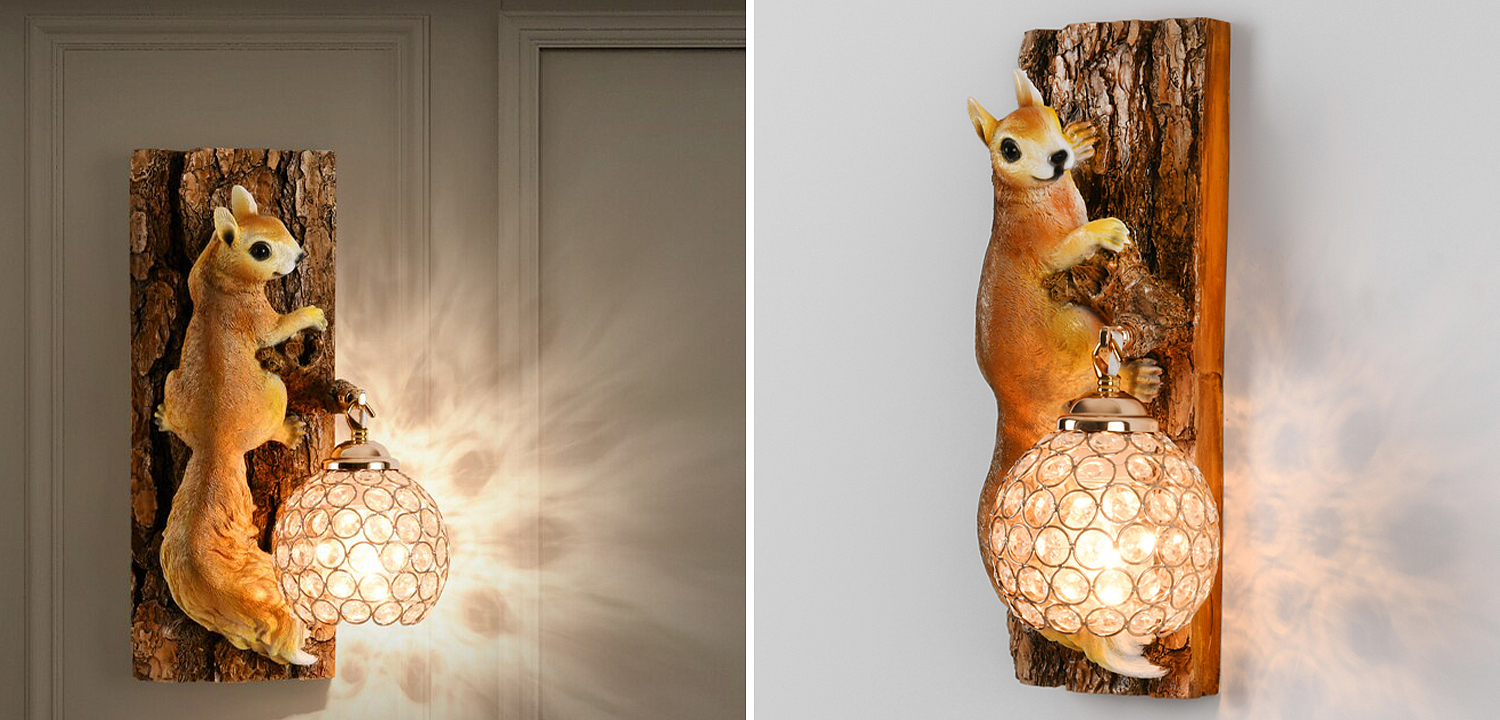 Бра для детской Белка на дереве Squirrel Wall Lamp Бра для детской Белка на дереве Squirrel Wall Lamp - Loft-Concept в Омске