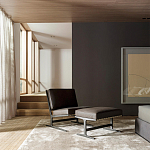 Дизайнерское кресло без подлокотников кожаное на металлическом каркасе PAULA Armchair варинант исполнения - 2 | Loft Concept в Омске