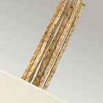 Люстра подвесная с широким белым текстильным абажуром и вертикальными декоративными элементами Hinkley варинант исполнения - 5 | Loft Concept в Омске