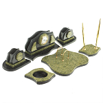 Настольный письменный набор из змеевика из 7-ми элементов Successful Leader варинант исполнения - 2 | Loft Concept в Омске