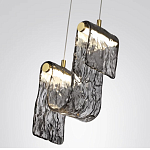 Подвесной светильник волнистой формы из фактурного стекла Wave варинант исполнения - 10 | Loft Concept в Омске