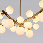 Люстра подвесная фигурная с белыми лампами в форме шара Felicitat варинант исполнения - 2 | Loft Concept в Омске