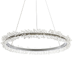 Кольцевая люстра с хрустальным декором Rowan Crystal Ring Chrome Horizontal Chandelier варинант исполнения - 1 | Loft Concept в Омске