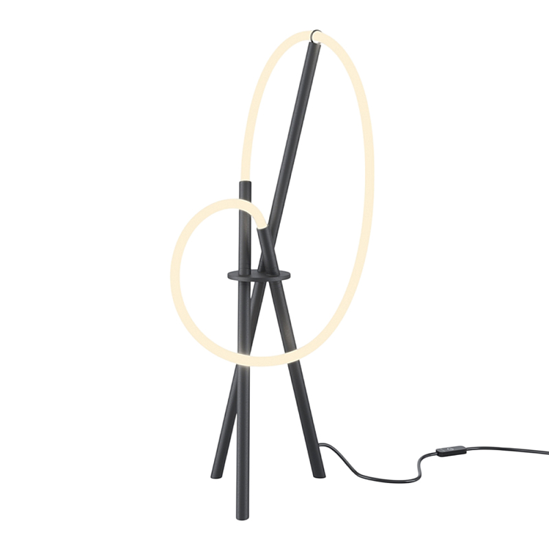 Настольный светильник Crochet Black 3000К 15Вт Черный Белый в Омске | Loft Concept 