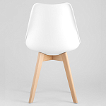 Стул с основой из пластика и мягким сиденьем Arvika White варинант исполнения - 5 | Loft Concept в Омске