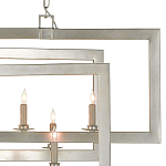 Люстра серебряная из пересекающихся прямоугольных элементов Intersecting Rectangles варинант исполнения - 1 | Loft Concept в Омске