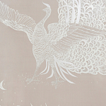 Обои ручная роспись в стиле Арт-деко Whistler Peacocks Special Colourway on Almost Mauve dyed silk варинант исполнения - 2 | Loft Concept в Омске