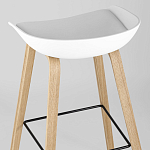 Барный стул на ножках из натурального дерева Boras White варинант исполнения - 6 | Loft Concept в Омске