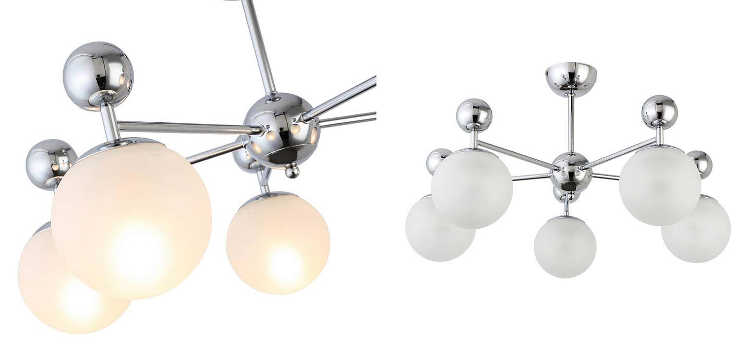 Потолочная люстра Demian Chrome Chandelier Потолочная люстра Demian Chrome Chandelier - Loft-Concept в Омске