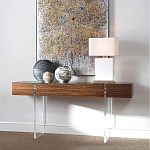 Консоль прямоугольная с выдвижным ящиком на прозрачных ножках Hitchcock варинант исполнения - 1 | Loft Concept в Омске