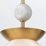 Подвесной светильник латунного цвета с конусовидным белым плафоном Quintiesse варинант исполнения - 4 | Loft Concept в Омске