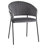 Стул в велюре серого цвета Horizon варинант исполнения - 1 | Loft Concept в Омске