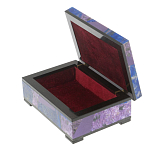 Шкатулка из натурального камня лазурит и чароит Stone Casket варинант исполнения - 3 | Loft Concept в Омске