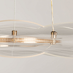 Люстра с прозрачным волнистым плафоном в форме цветка Ethereal Bloom варинант исполнения - 9 | Loft Concept в Омске