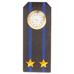 Часы погон подарочные настольные Авиация ВМФ из натурального камня Змеевик Military Clock варинант исполнения - 16 | Loft Concept в Омске