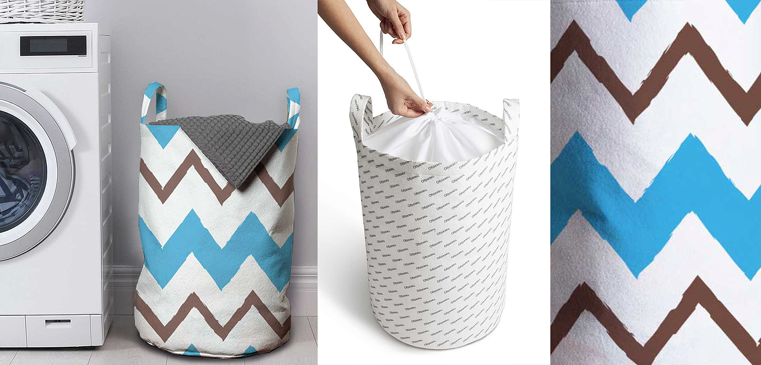 Корзина Blue Zigzag Basket Корзина Blue Zigzag Basket - Loft-Concept в Омске