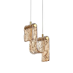 Подвесной светильник волнистой формы из фактурного стекла Wave варинант исполнения - 2 | Loft Concept в Омске