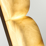 Бра с изогнутым плафоном из белого алебастра на прямоугольном основании Cryptocrystalline Stone варинант исполнения - 8 | Loft Concept в Омске