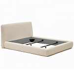 Кровать со съемным бежевым чехлом из ткани букле White Boucle Collection варинант исполнения - 1 | Loft Concept в Омске