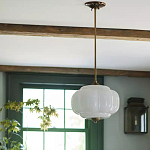 Подвесной светильник с абажуром из молочного стекла Vintage Charm варинант исполнения - 3 | Loft Concept в Омске