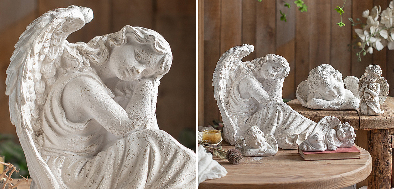 Статуэтка Angel Sitting Provence Statuette Статуэтка Angel Sitting Provence Statuette - Loft-Concept в Омске