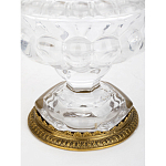 Чаша из прозрачного стекла на ножке с бронзовой ручкой в виде ветки Eden Garden варинант исполнения - 4 | Loft Concept в Омске