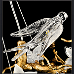 Люстра в виде золотой ветки с цветами и птичками Marvelous Garden варинант исполнения - 10 | Loft Concept в Омске